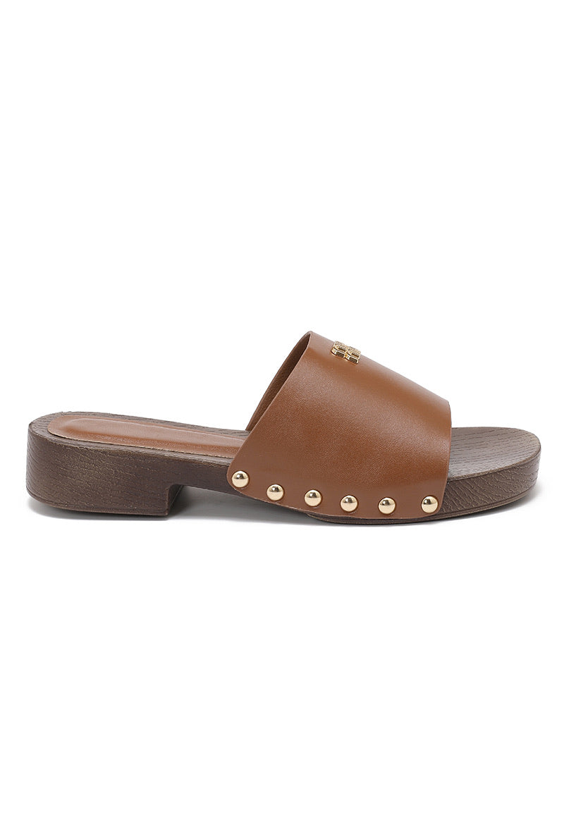 Sandalia Joia Shoes GZ-311 Plataforma con Tachuelas — Camel