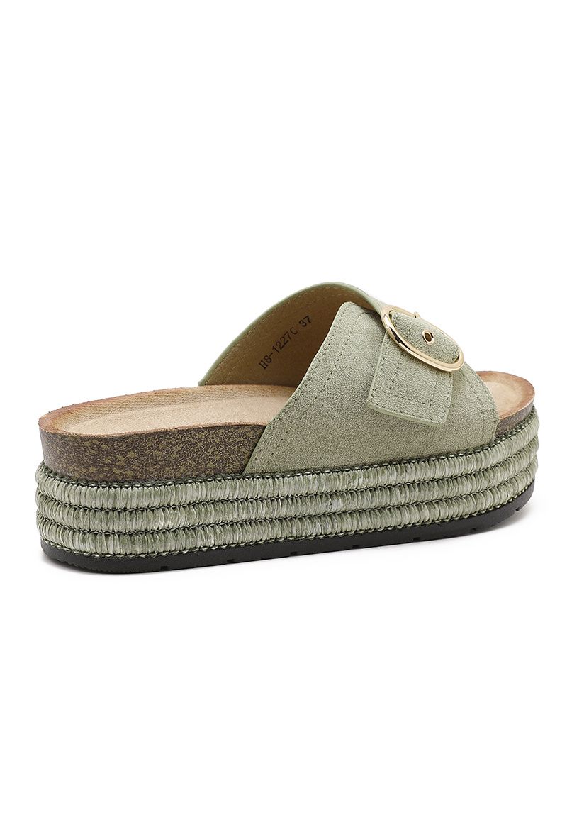 Sandalia Joia Shoes Cuña H8-1227C — Verde