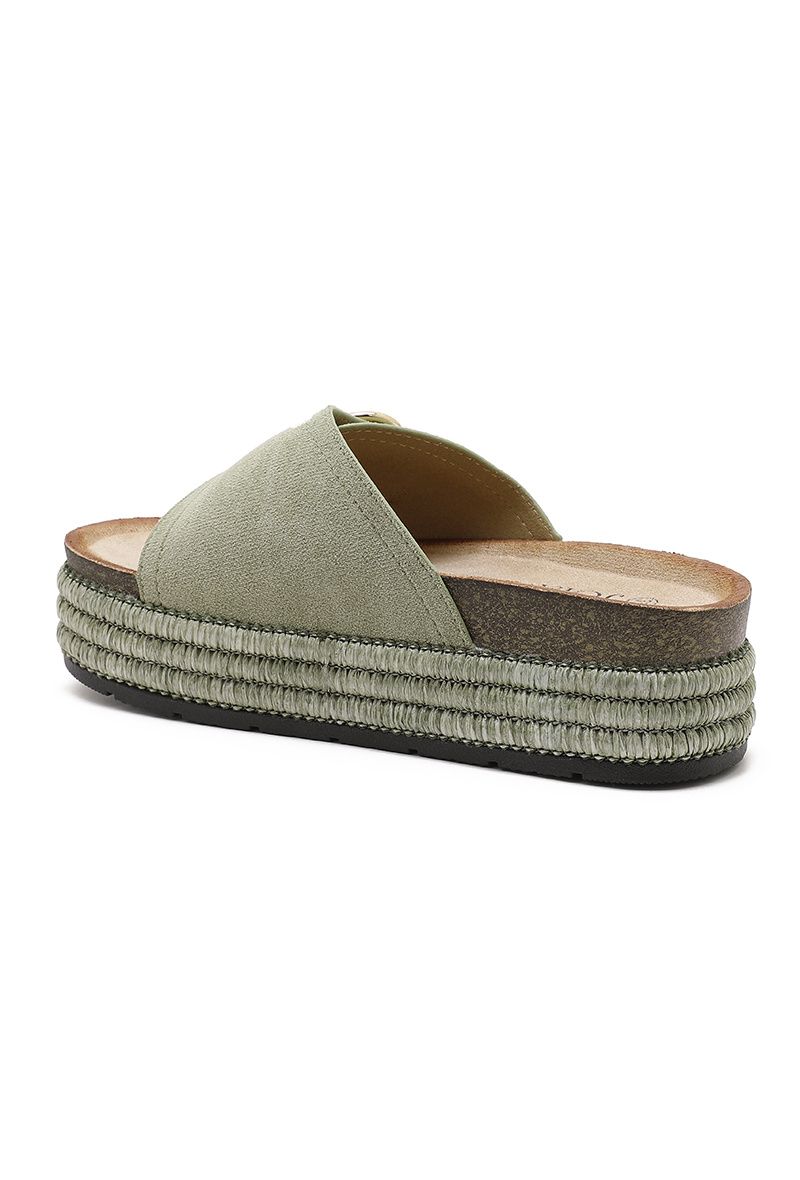 Sandalia Joia Shoes Cuña H8-1227C — Verde