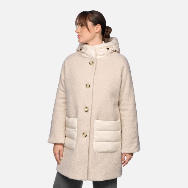 Geox Calithe para Mujer - Abrigo Largo Moonbeam