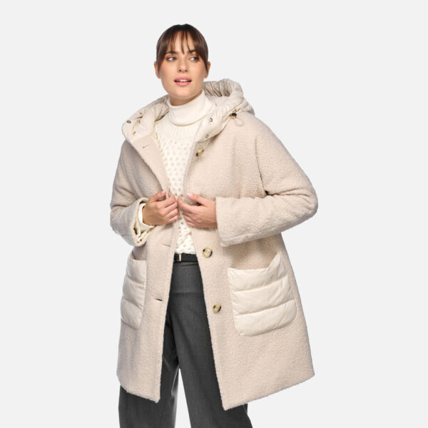 Geox Calithe para Mujer - Abrigo Largo Moonbeam - Imagen 3