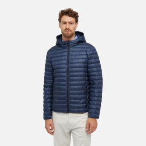 Chaqueta de Plumas Geox Dereck para Hombre - Sky Captain/Negro