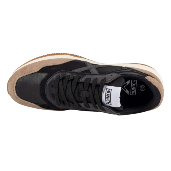 Zapatillas Munich Lyra para Hombre – Negro, Marrón y Beige - Imagen 3
