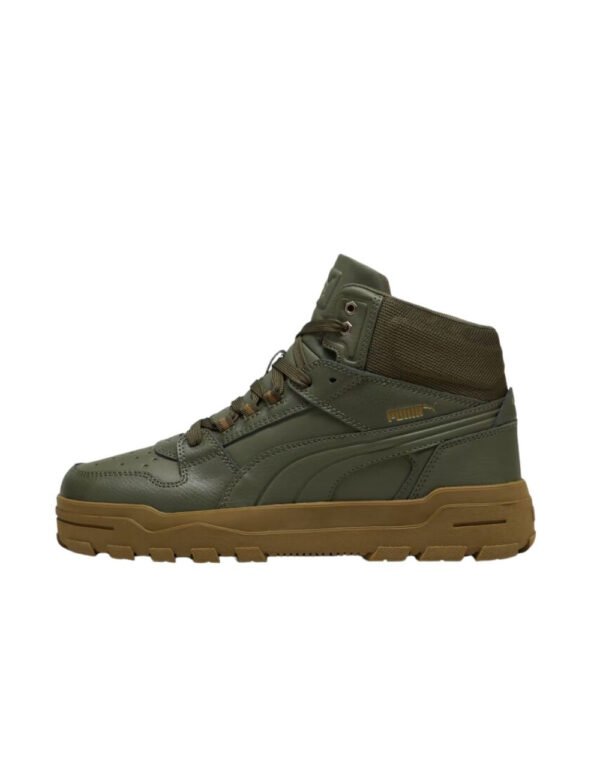Botines Deportivos PUMA Rebound Abrupt para Hombre en Verde Militar – Estilo Retro y Comodidad - Imagen 3