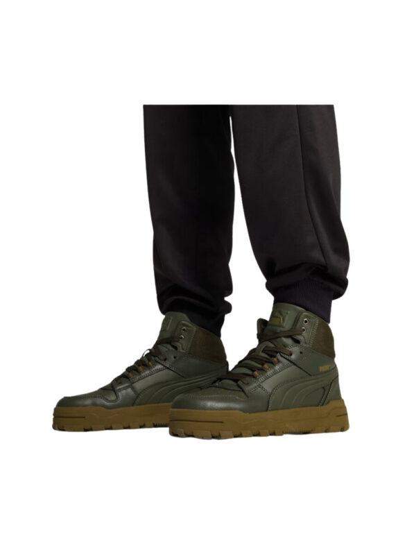 Botines Deportivos PUMA Rebound Abrupt para Hombre en Verde Militar – Estilo Retro y Comodidad - Imagen 2