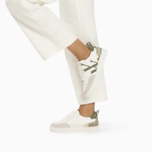 👟 Zapatillas de mujer Vanessa Wu Joyce en Blanco y Caqui